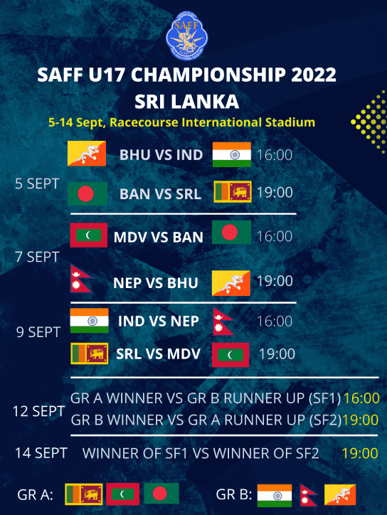 Nepal to begin SAFF U17 campaign facing Bhutan - HamroKhelkud